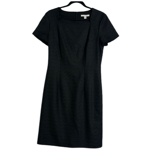 Hugo boss black dark gray sheet dress size M office preppy career - Picture 2 of 10
